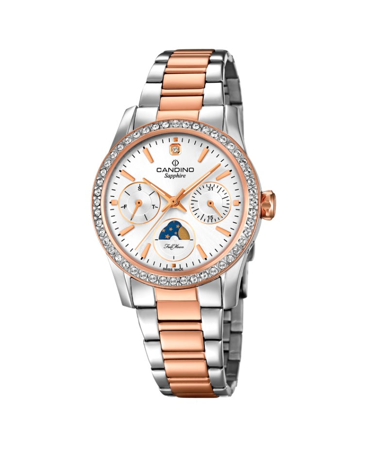 Candino Sapphire Swiss Made Ladies Stainless Steel Watch - Lady Casual Rose