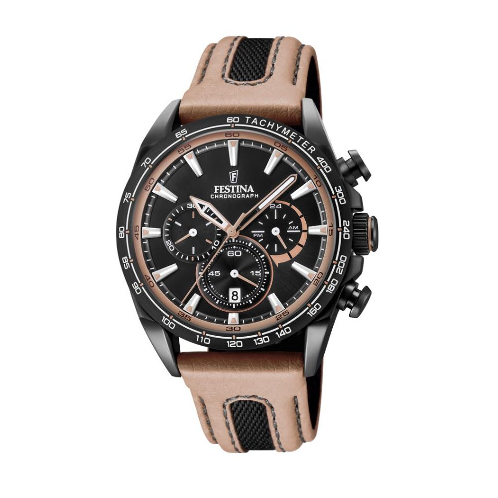 Festina The Originals Analogue Men's Wrist Watch - Beige-Black F20351/1