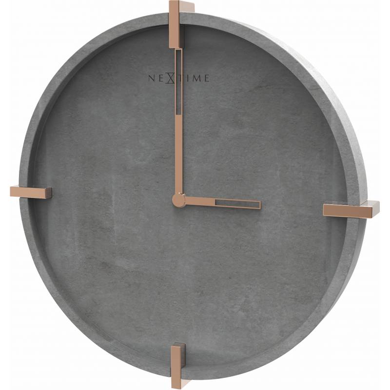 NeXtime 32cm Concrete Mohawk Wall Round Wall Clock - Grey