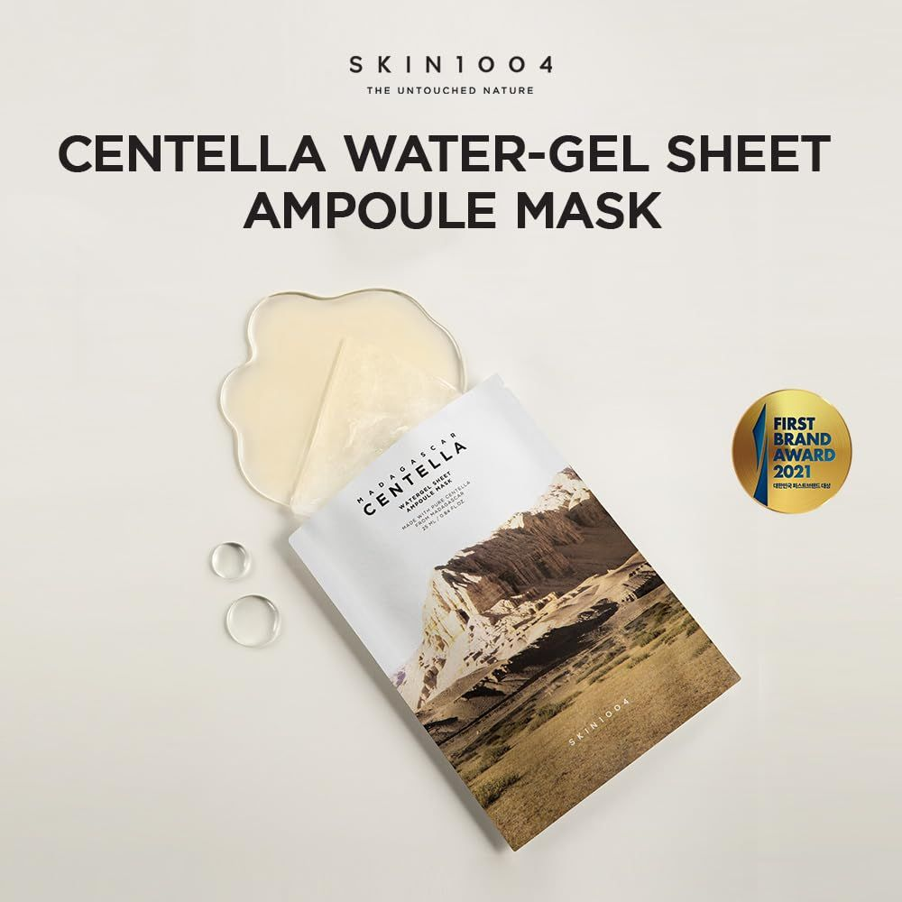 SKIN1004 Centella Watergel Sheet Mask - Hydrating Ampoule Serum Care (5 Pack)