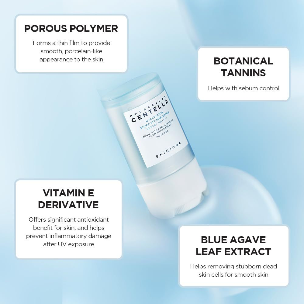 SKIN1004 Hyalu-CICA Silky-Fit Sun Stick - Moisturizing & Matte Finish SPF 20ml