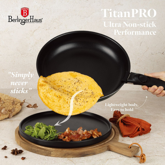 Berlinger Haus 10-Piece Titan Pro Non Stick Coating Oven Safe Cookware Set - Antracite Collection