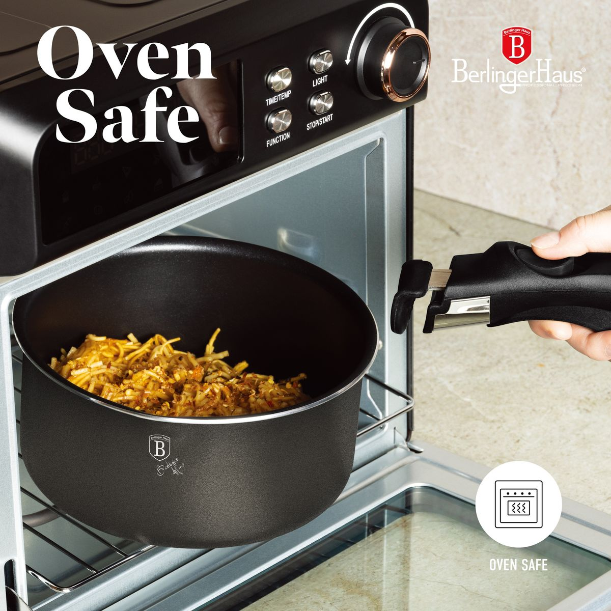 Berlinger Haus 10-Piece Titan Pro Non Stick Coating Oven Safe Cookware Set - Antracite Collection