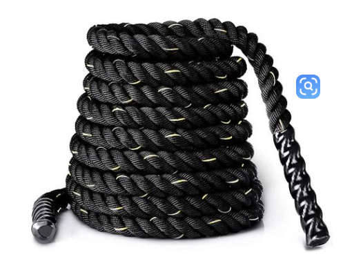 Jack Brown Heavy Battle Rope 9 Meter Battle Exercise Training Rope Black and yellow