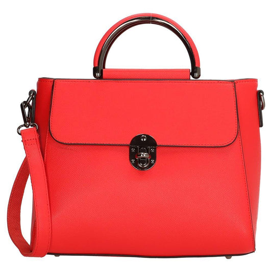 Charm London Canary Wharf Ladies PU Hand Bag - Red