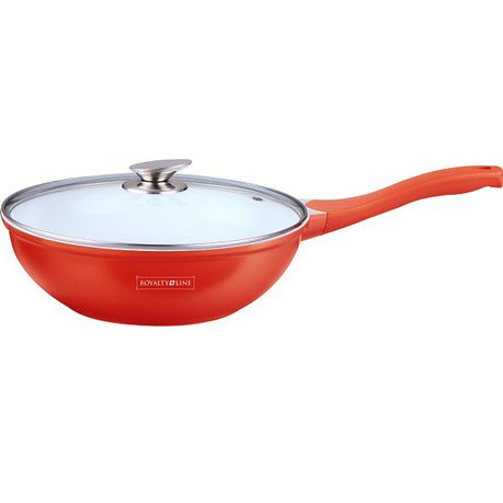 Royalty Line 32cm Ceramic Coating Wok - Red