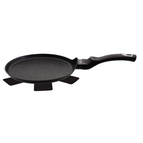 Berlinger Haus 25cm Marble Coating Pancake Pan - Black Silver