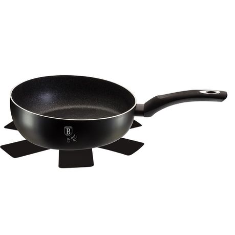 Berlinger Haus 26cm Marble Coating Flip Frypan - Black Silver