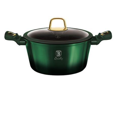 Berlinger Haus 20cm Titanium Coating Casserole with Lid - Emerald Edition