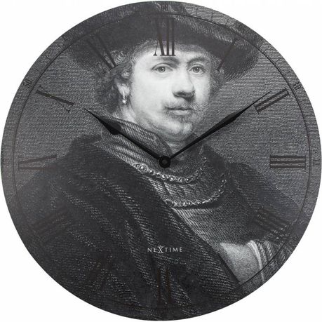 NeXtime 50cm Rembrandt Wood Round Wall Clock