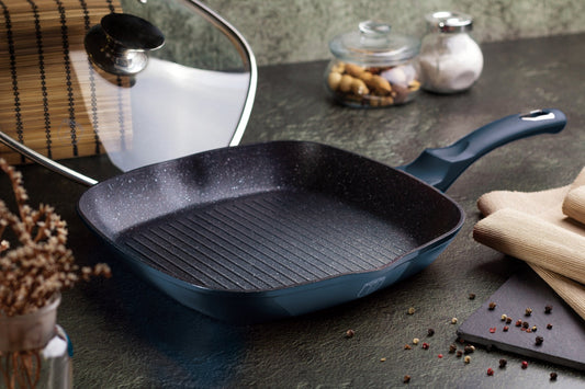 Berlinger Haus 28cm Marble Coating Grill Pan - Aquamarine Edition