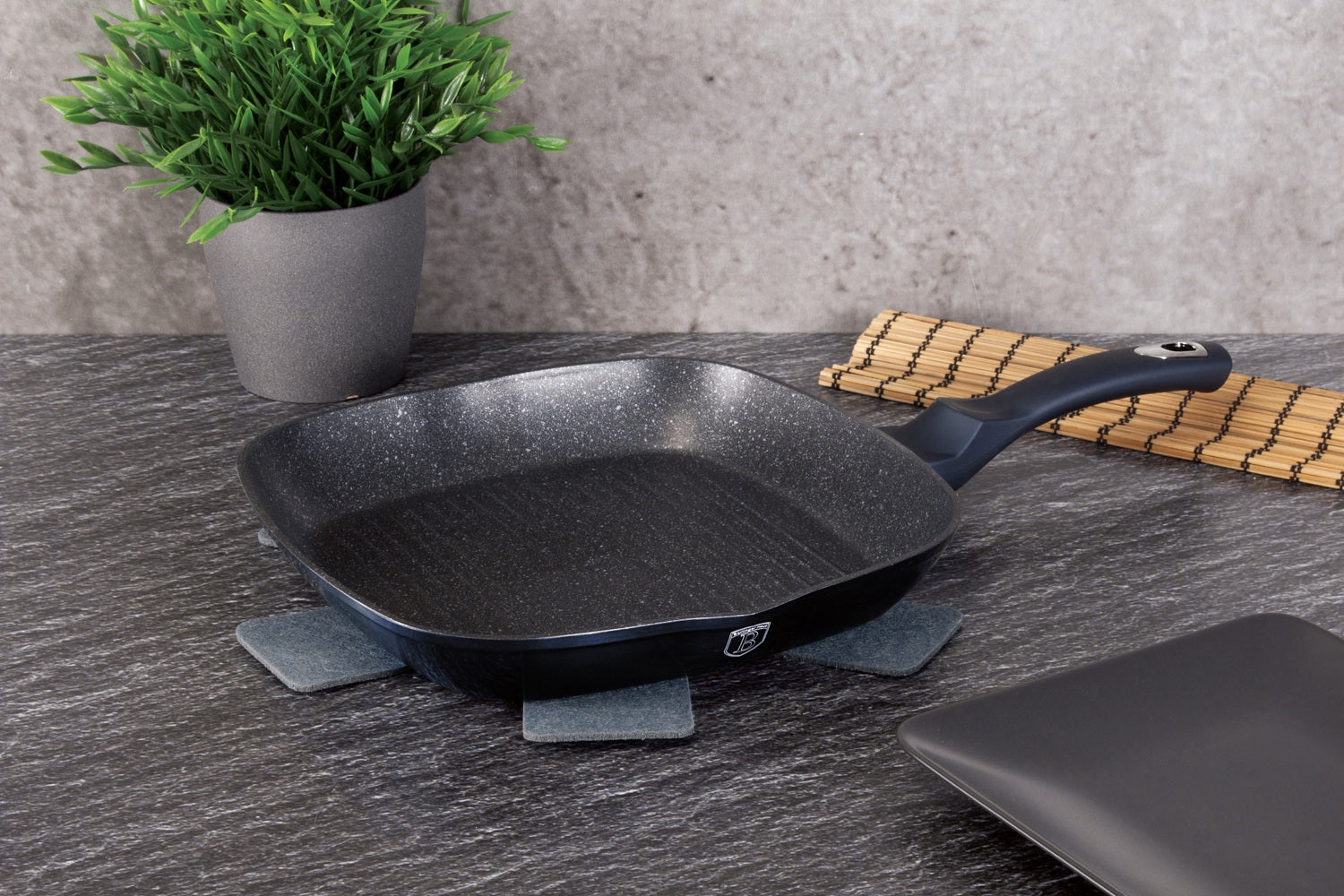 Berlinger Haus 28cm Marble Coating Grill Pan - Aquamarine Edition