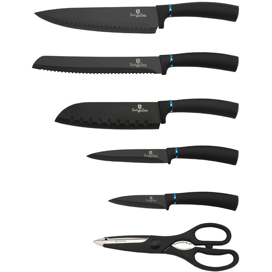 Berlinger Haus 13 Piece Knife Set with Stand and Kitchen Tools - i-Rose