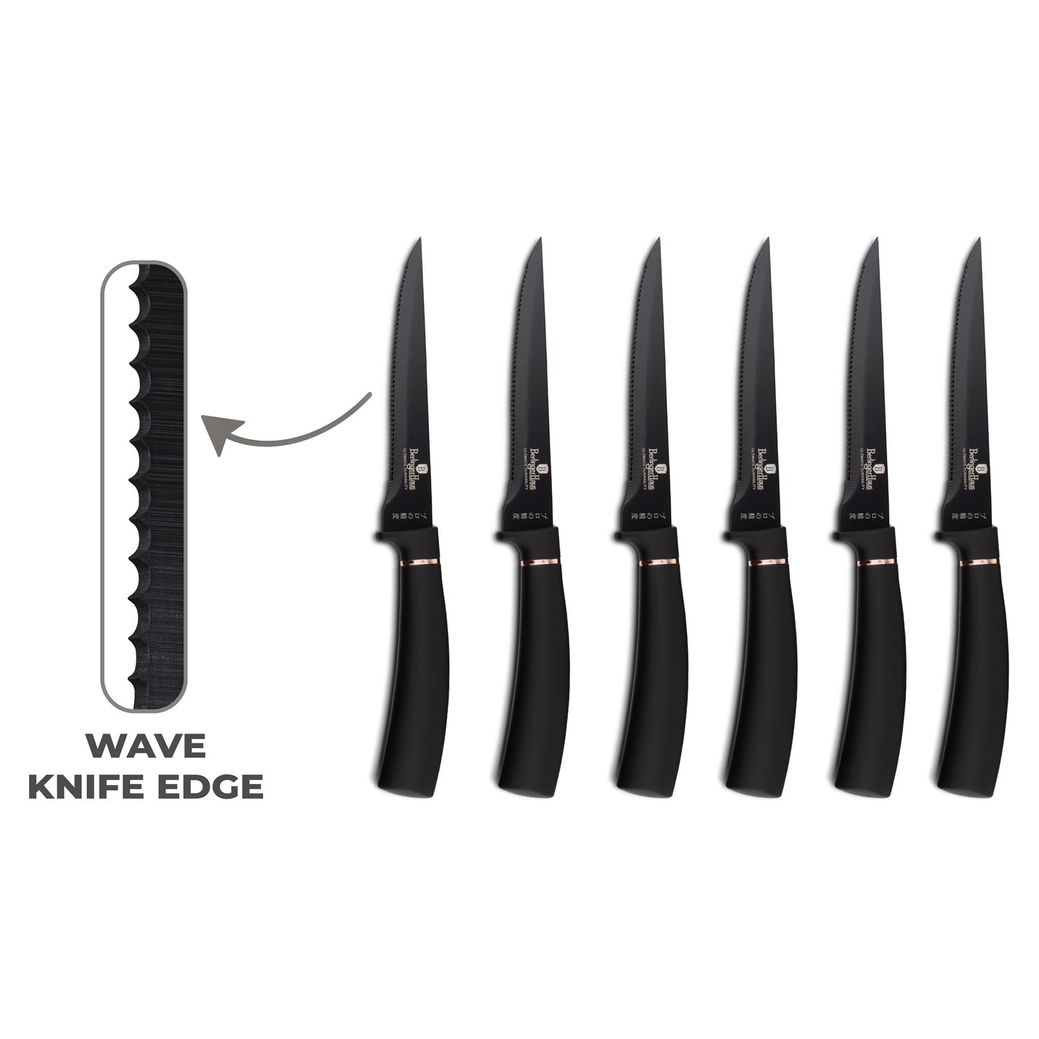 Berlinger Haus 6-Piece Steak Knife Set – Black Rose