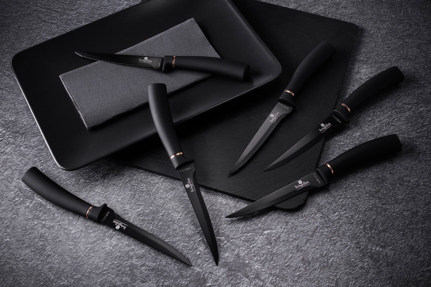 Berlinger Haus 6-Piece Steak Knife Set – Black Rose