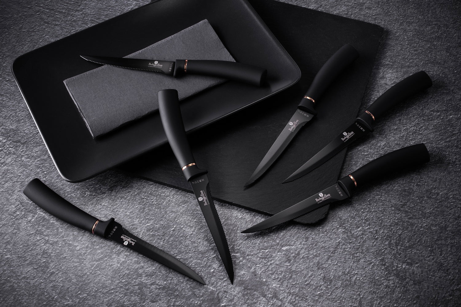 Berlinger Haus 6-Piece Steak Knife Set – Black Rose