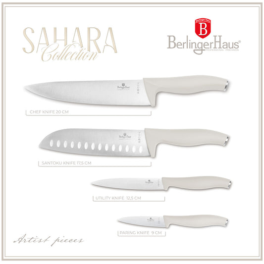 Berlinger Haus 4-Piece Stainless Steel Knife Set - Sahara