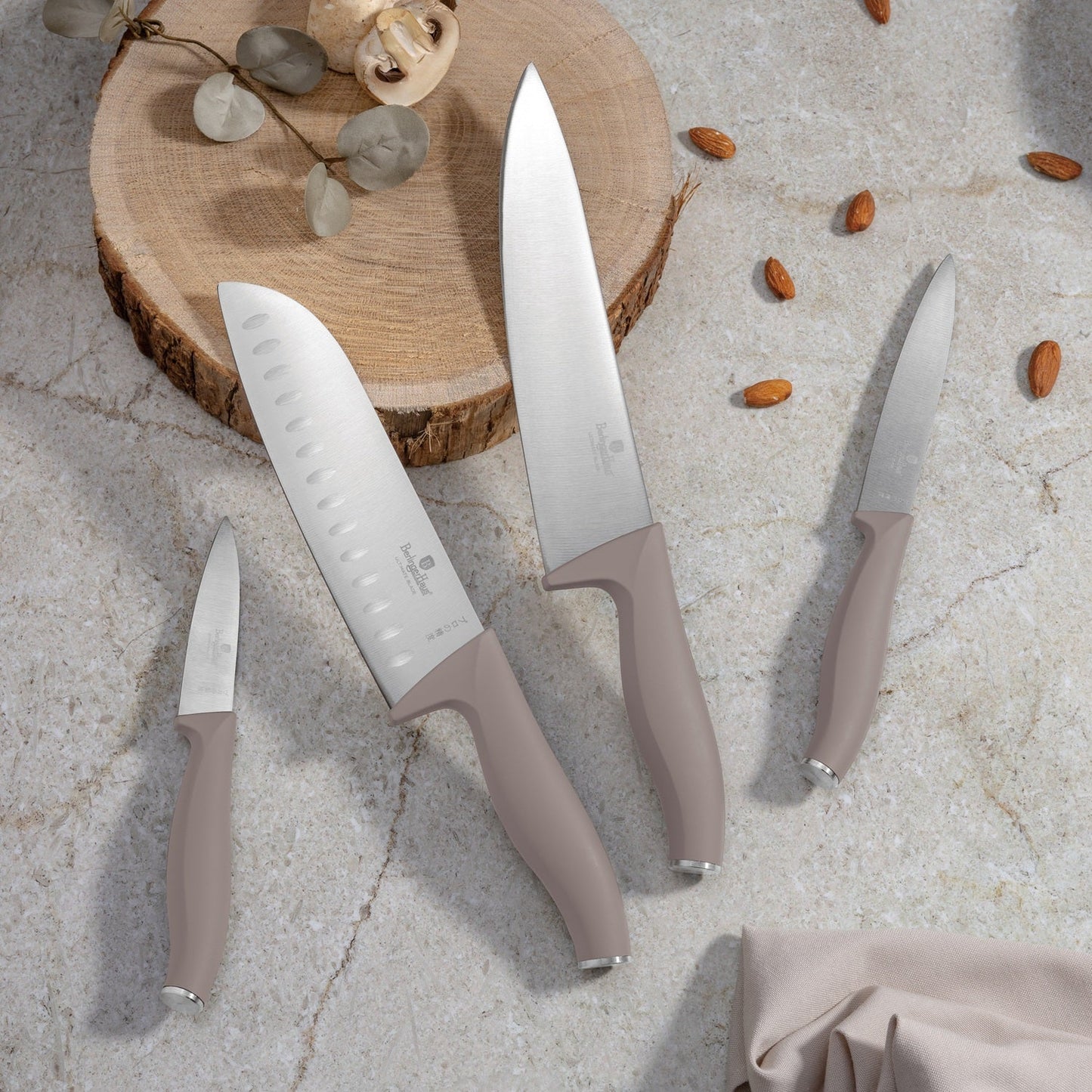 Berlinger Haus 4-Piece Stainless Steel Knife Set - Taupe