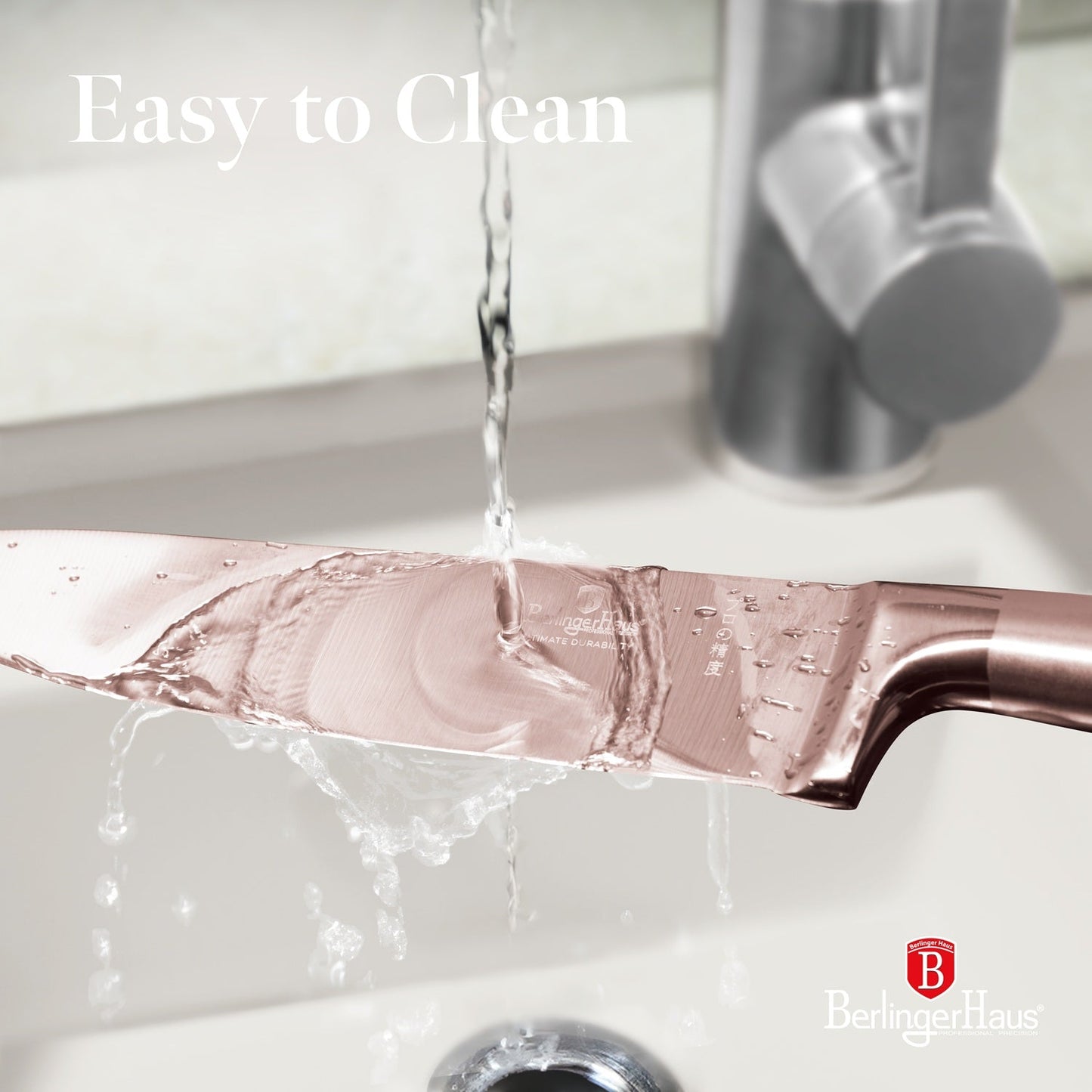 Berlinger Haus 4-Piece Stainless Steel Knife Set - Rose Gold