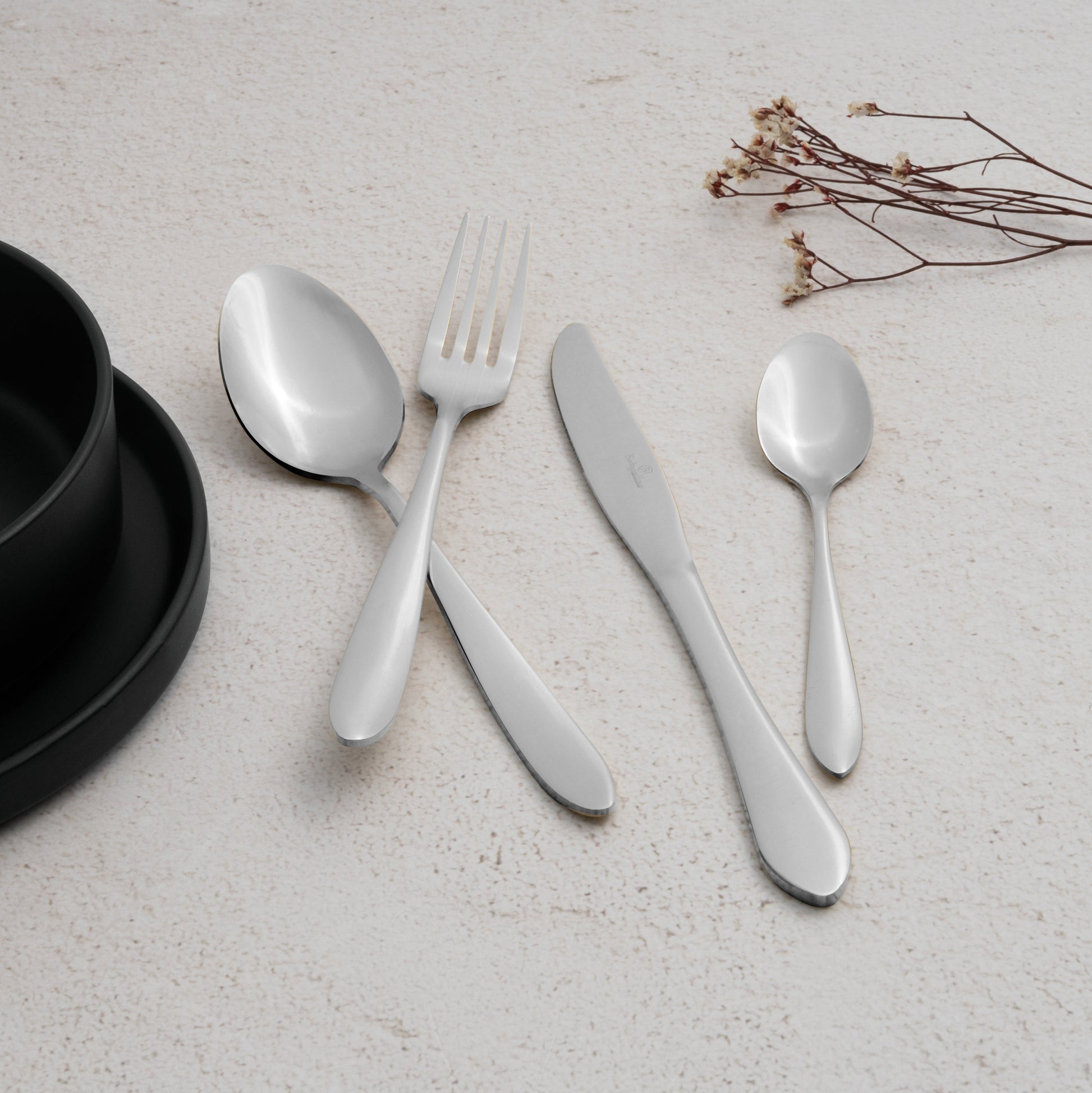 Berlinger Haus 24-Piece Stainless Steel Cutlery Set – Mirror Finish