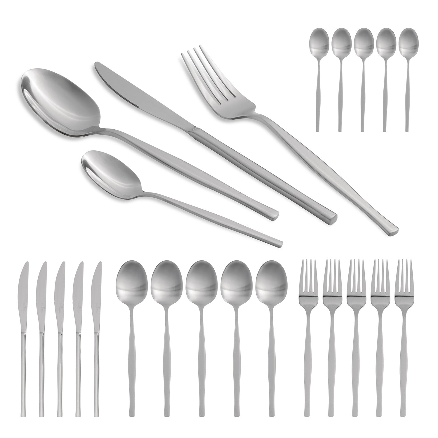 Berlinger Haus 24-Piece Stainless Steel Cutlery Set – Silver Mirror Polish