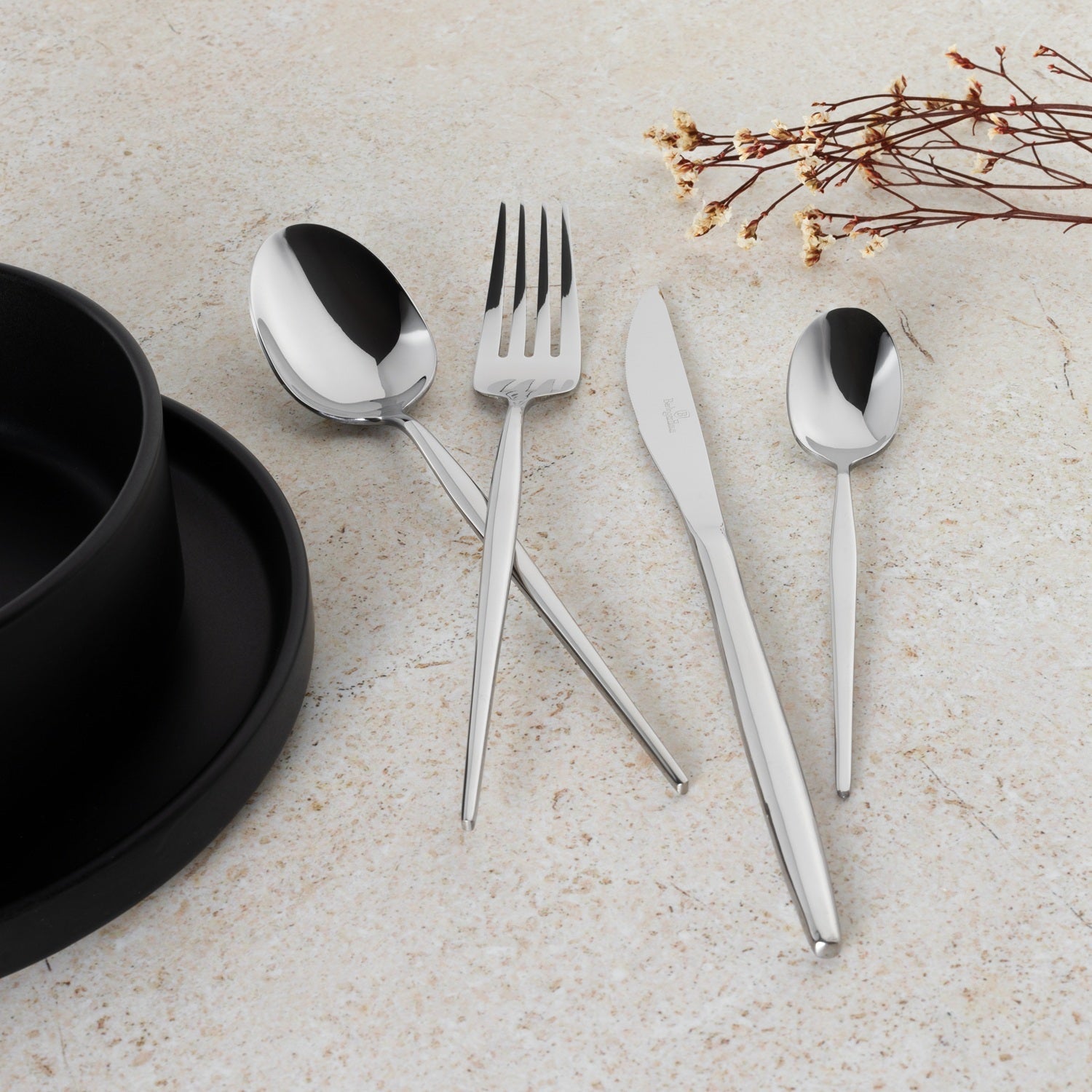 Berlinger Haus 24-Piece Stainless Steel Cutlery Set – Silver Mirror Polish