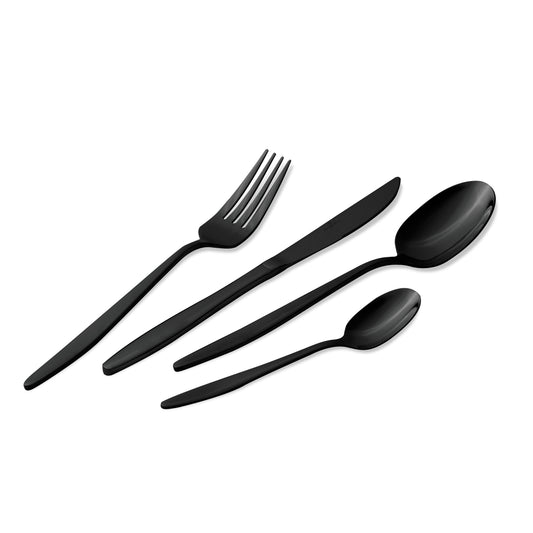 Berlinger Haus 24-Piece Stainless Steel Cutlery Set – Black Mirror