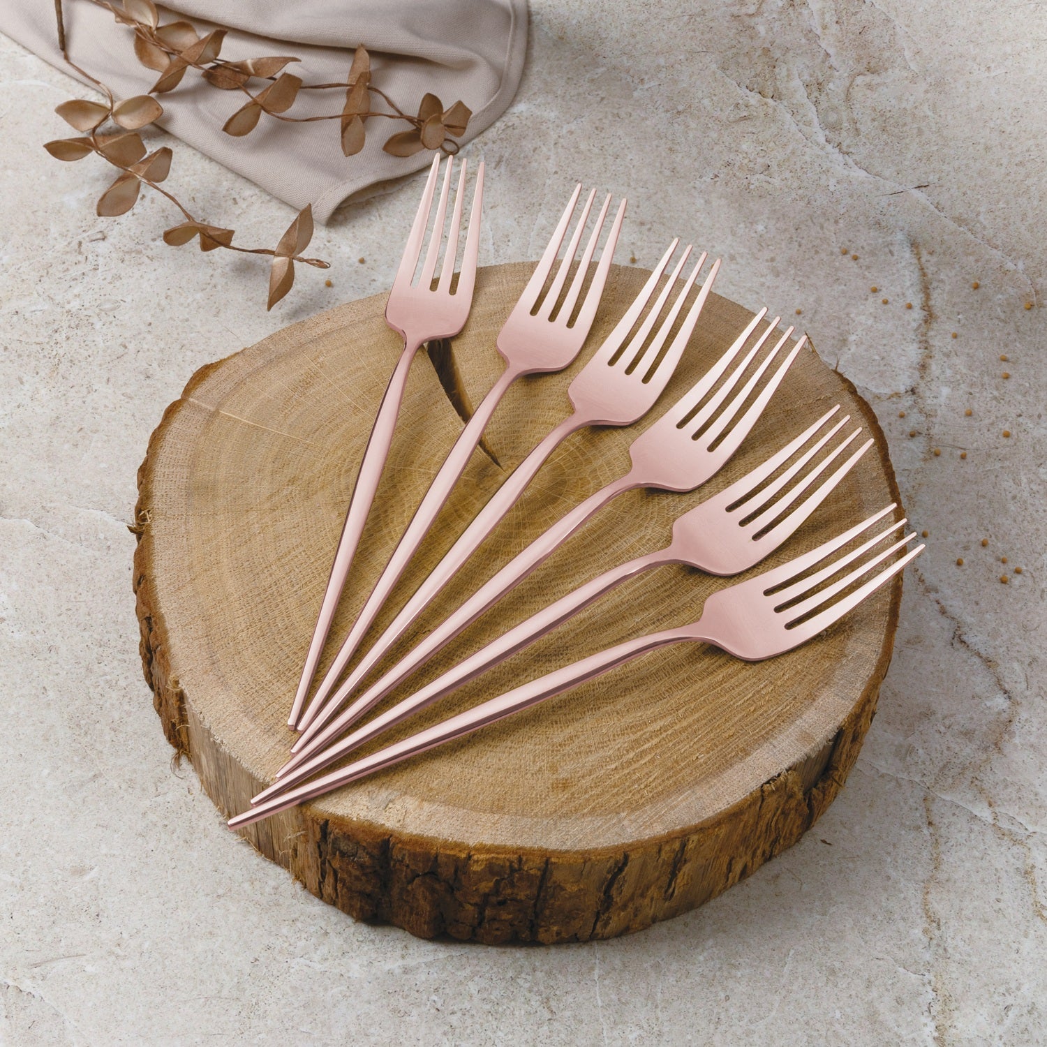 Berlinger Haus 24-Piece Stainless Steel Cutlery Set - Rose Gold