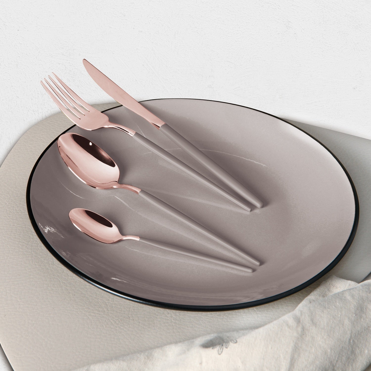 Berlinger Haus 24-Piece Stainless Steel Cutlery Set - Taupe