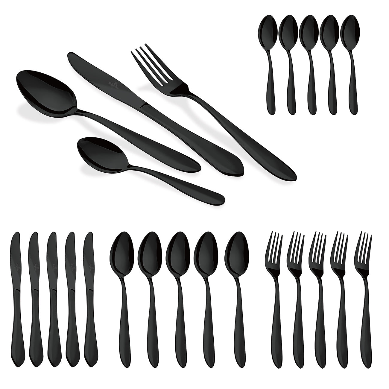 Berlinger Haus 24-Piece Cutlery Set – Black Mirror