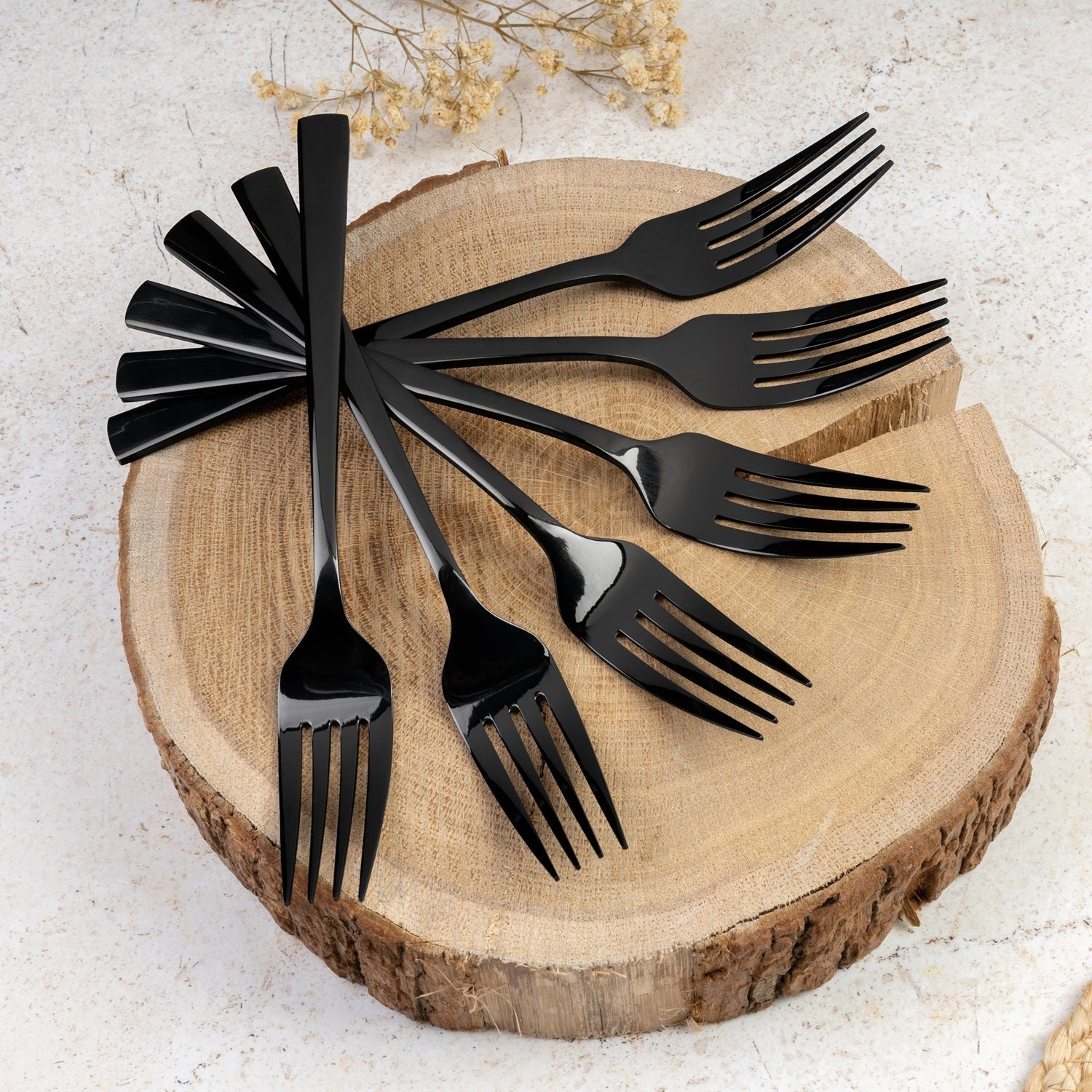 Berlinger Haus 24-Piece Stainless Steel Cutlery Set – Black Mirror