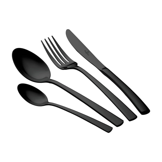 Berlinger Haus 24-Piece Stainless Steel Cutlery Set – Black Mirror