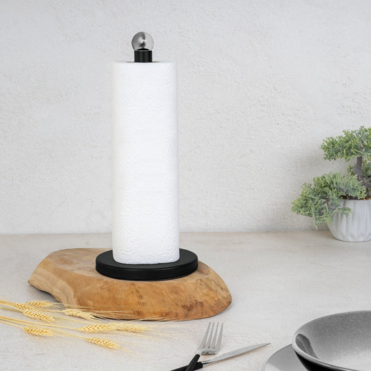 Berlinger Haus Kitchen Roll Holder – Black & Silver