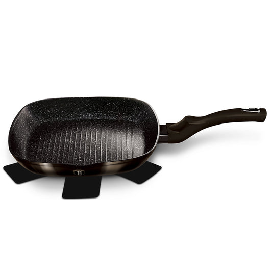 Berlinger Haus 28 cm Marble Coating Grill Pan - Shine Black Edition