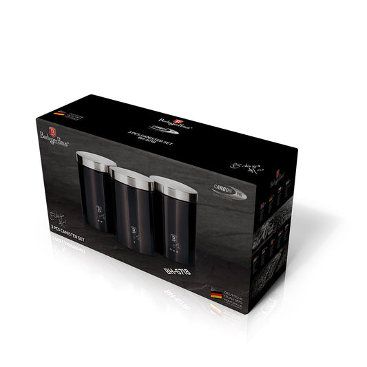 Berlinger Haus 3 Piece Premium Canister Set - Carbon Pro