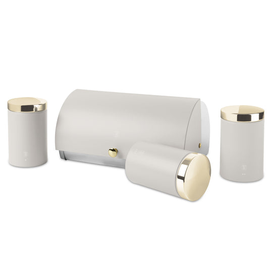 Berlinger Haus 4-Piece Canister Set with Bread Box - Sahara