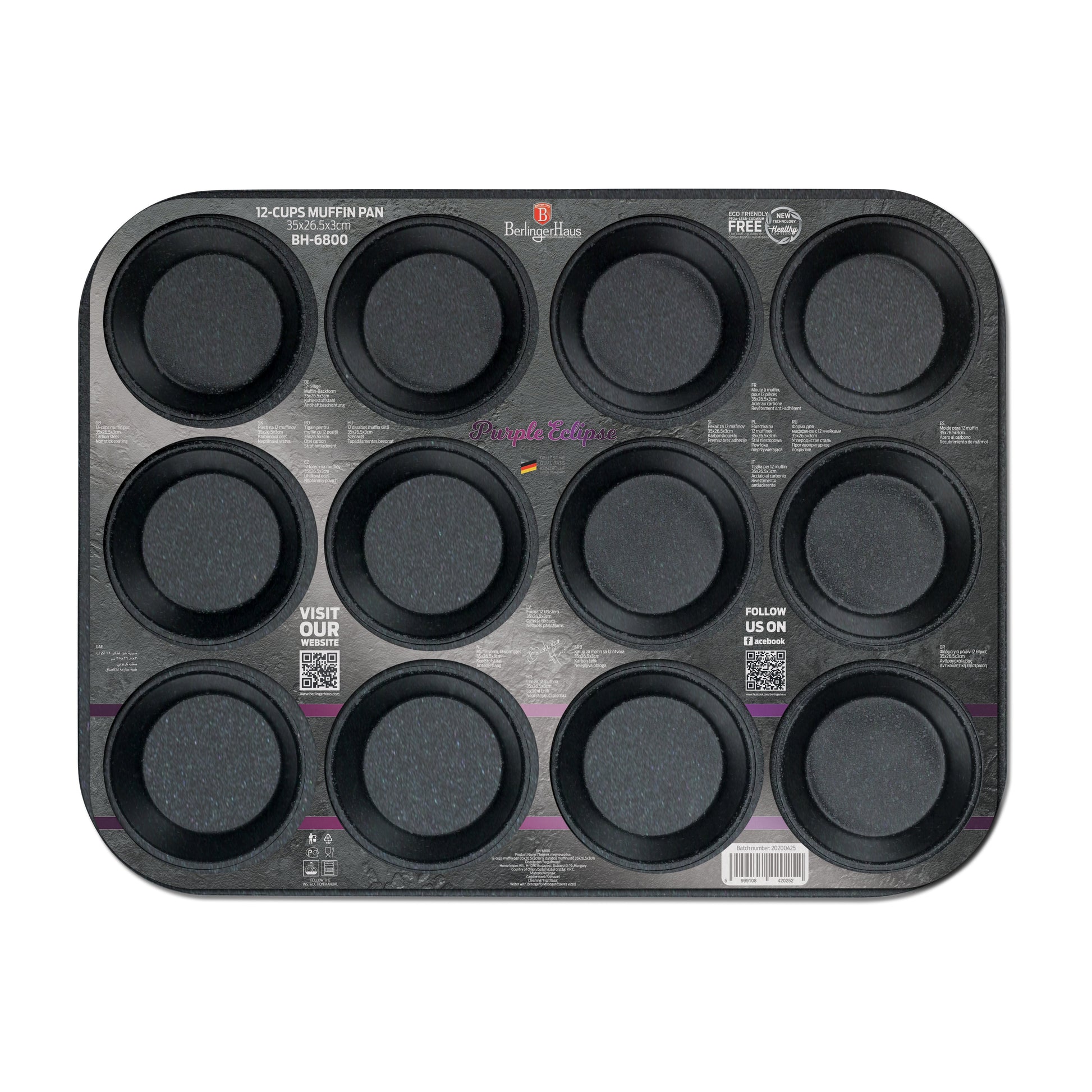 Berlinger Haus 12 Cup Muffin Pan - Purple