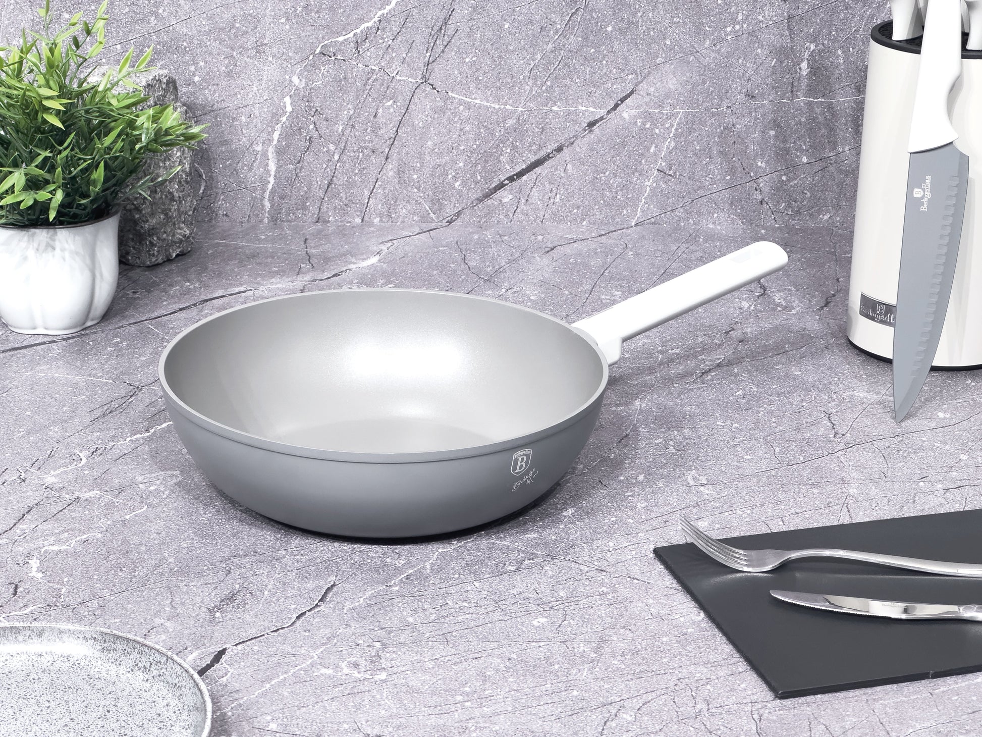 Berlinger Haus 28cm Titan Coating Non-Stick Wok - Aspen Collection