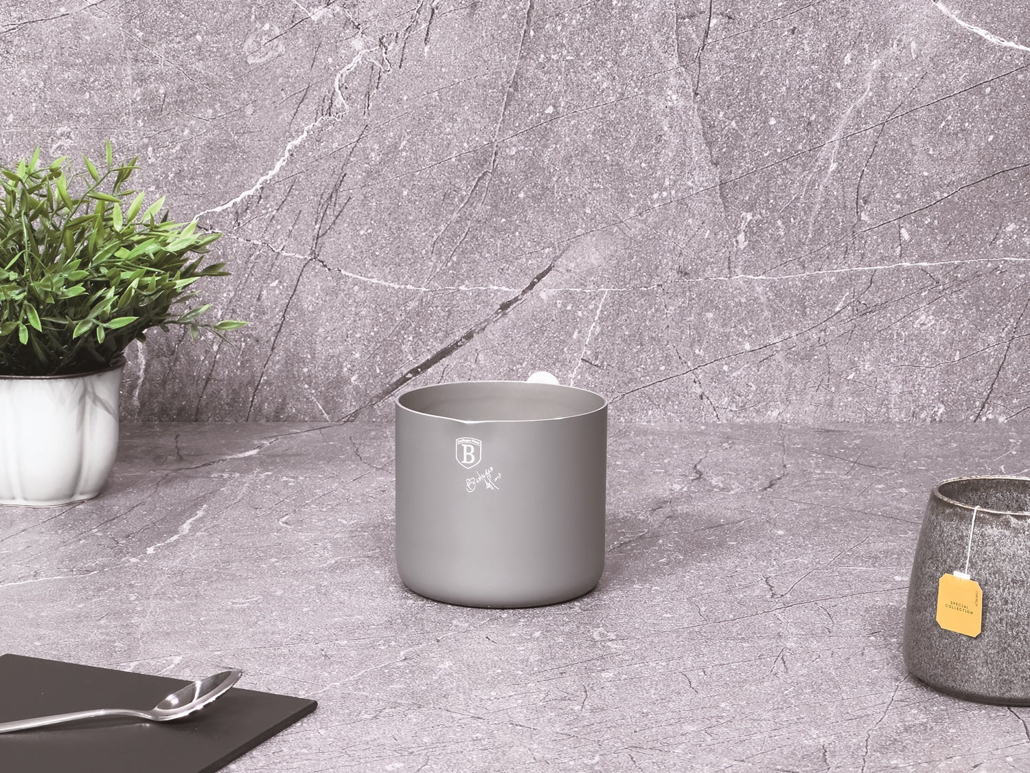 Berlinger Haus 1.2L Marble Coating Non-Stick Milk Pot - Aspen Collection