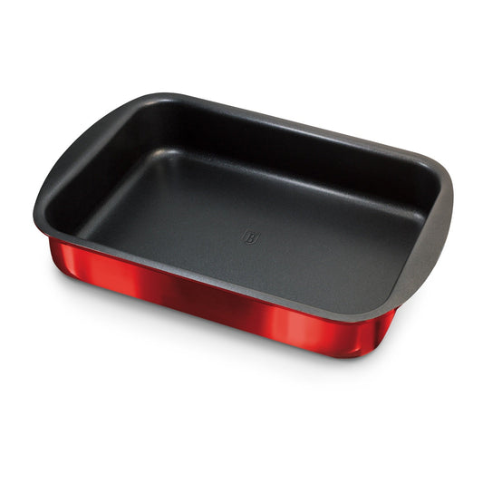 Berlinger Haus 35cm Titan Coating Non-Stick Oblong roaster - Burgundy Metallic