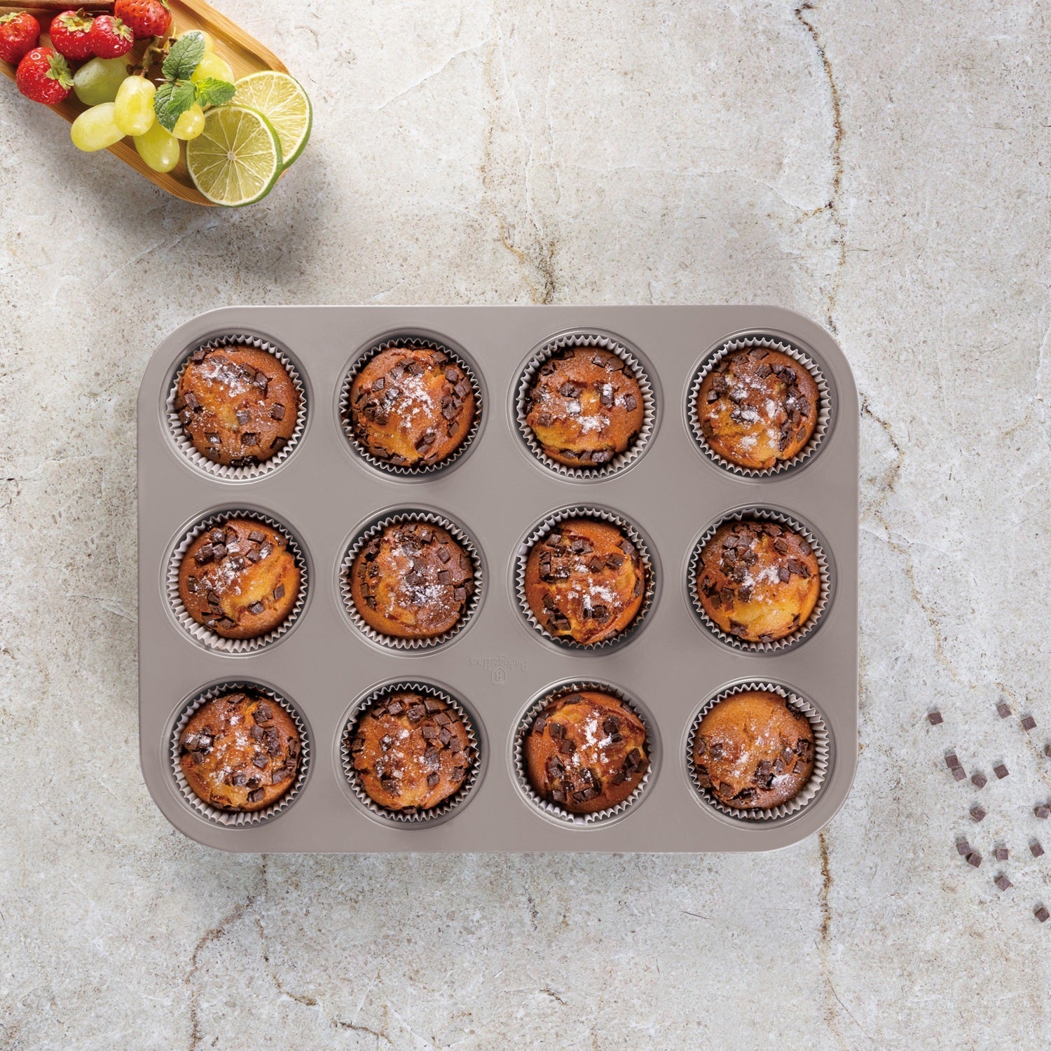 Berlinger Haus 12-Cup Titan Pro Non-Stick Coating Muffin Pan – Taupe