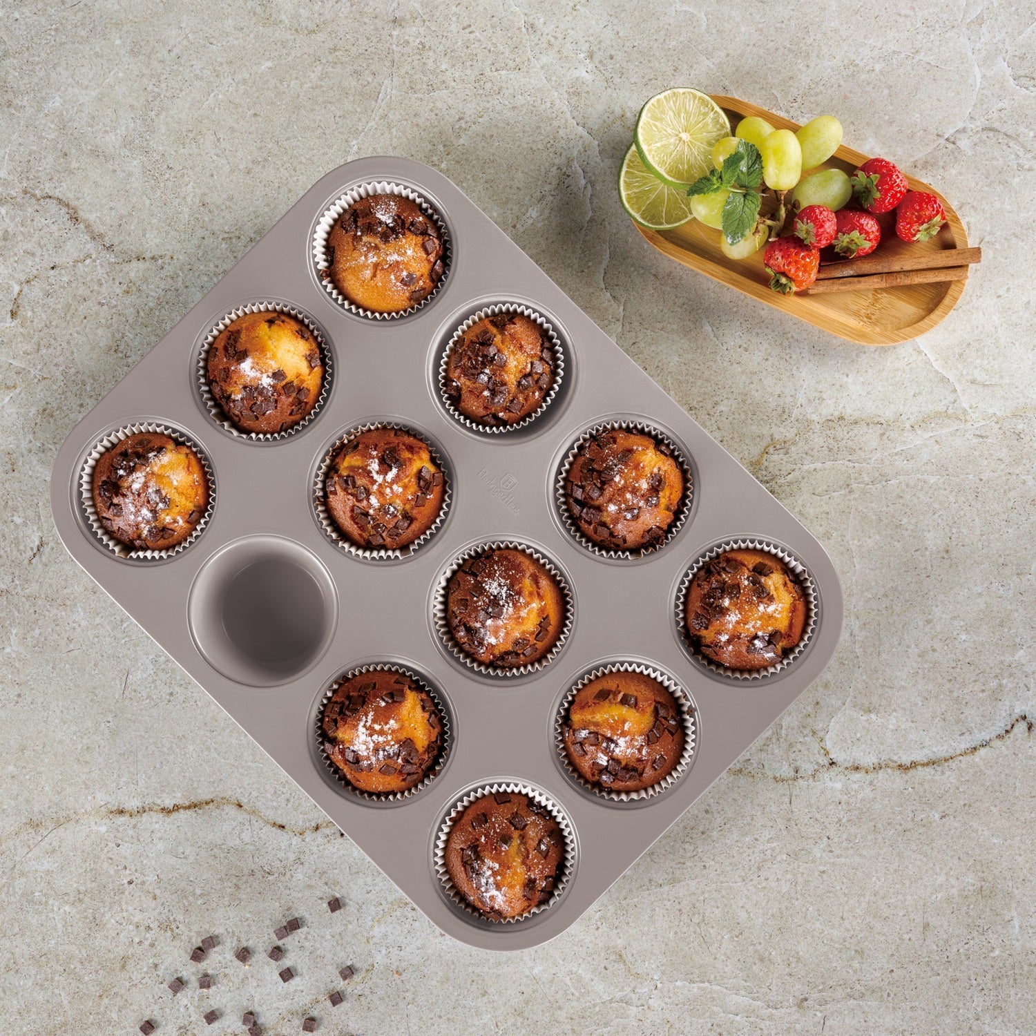 Berlinger Haus 12-Cup Titan Pro Non-Stick Coating Muffin Pan – Taupe