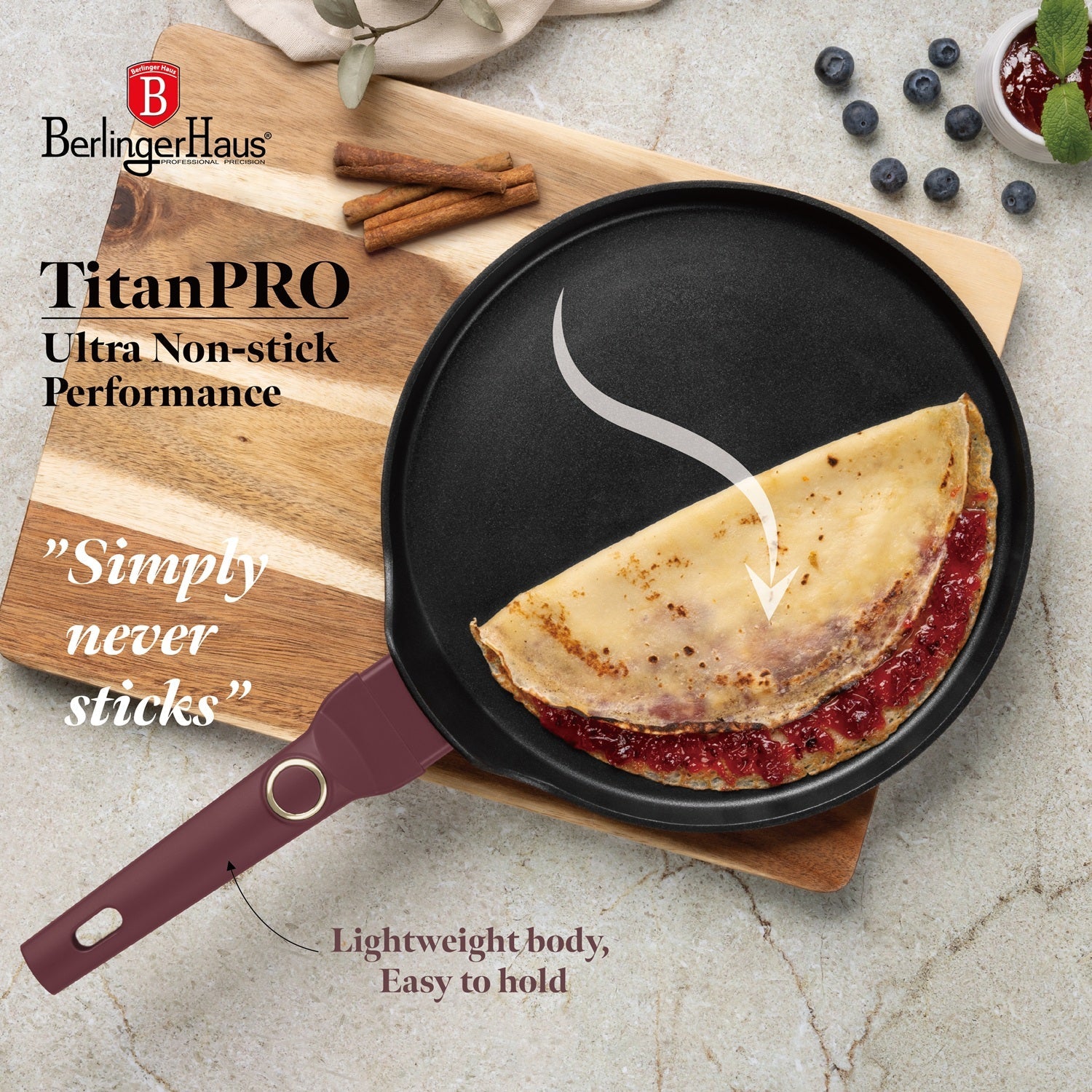 Berlinger Haus 28cm Titan Pro Non-Stick Coating Pancake Pan – Leonardo