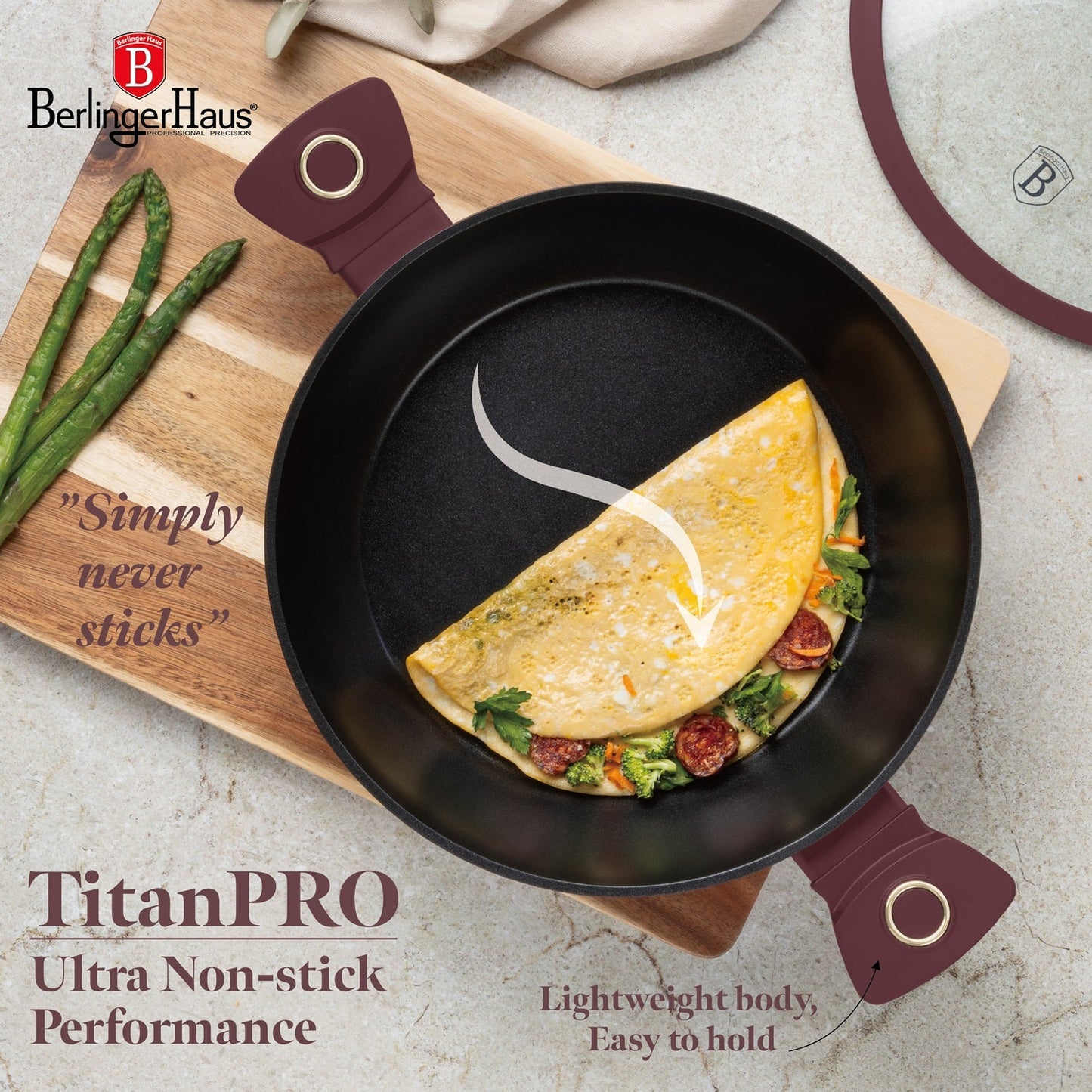 Berlinger Haus 28cm Titan Pro Non-Stick Coating Shallow Pot - Leonardo