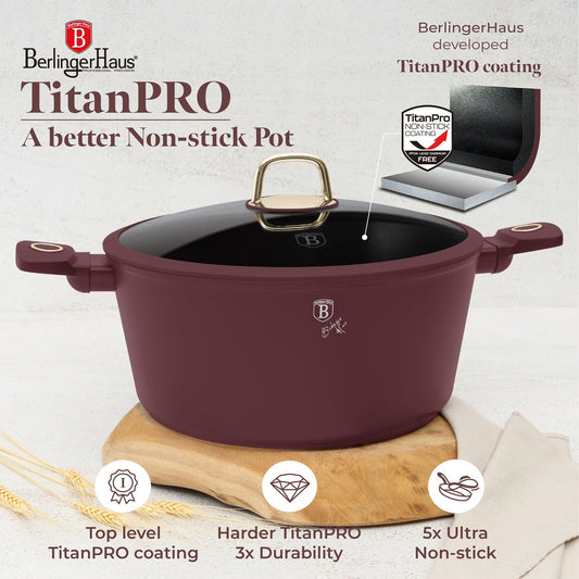 Berlinger Haus 30cm Titan Pro Non-Stick Coating Casserole - Leonardo