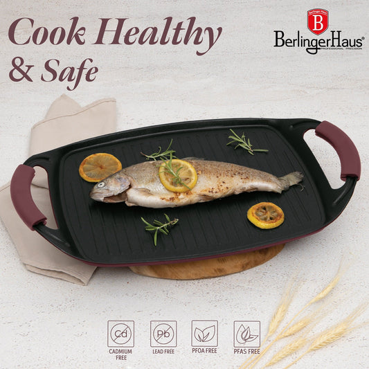 Berlinger Haus 47cm Titan Pro Non-Stick Coating Grill Plate - Leonardo