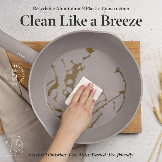 Berlinger Haus 28cm Titan Pro Non-Stick Coating Deep Frypan – Taupe