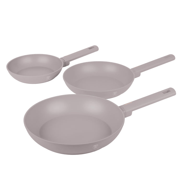 Berlinger Haus 3-Piece Titan Pro Non-Stick Coating Frypan Set - Taupe