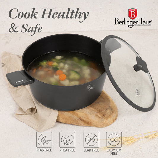 Berlinger Haus 30cm Titan Pro Non-Stick Coating Casserole – Anthracite