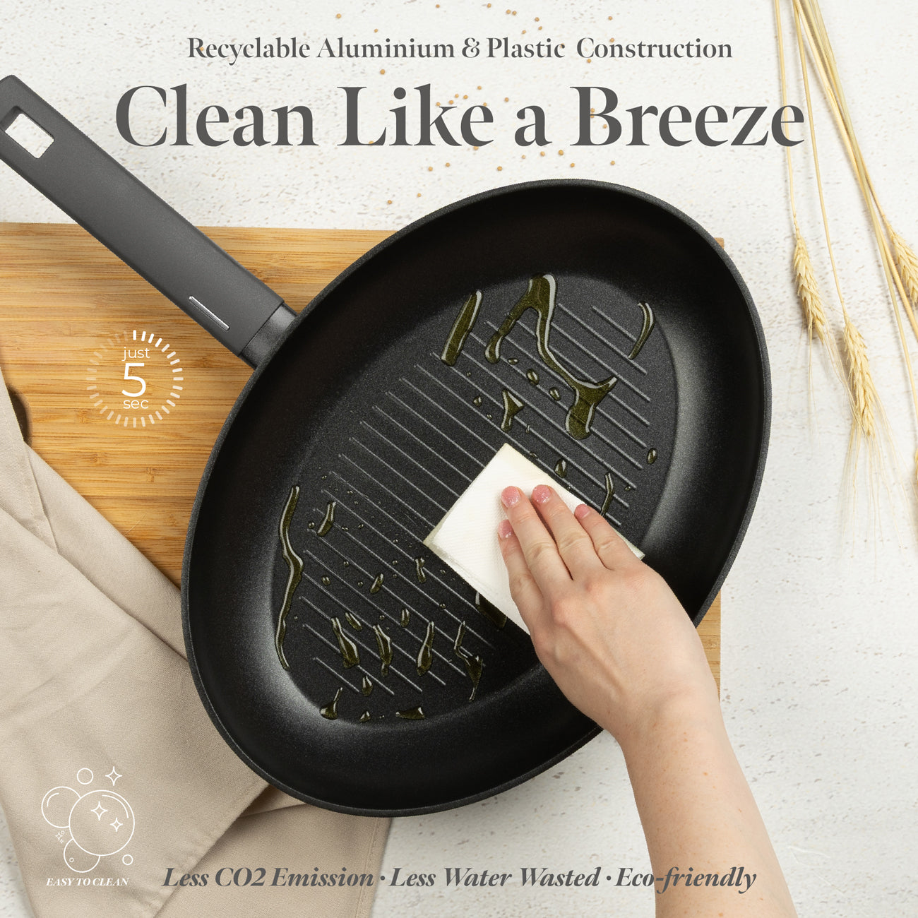 Berlinger Haus 35cm Titan Pro Non-Stick Coating Fish Pan – Anthracite